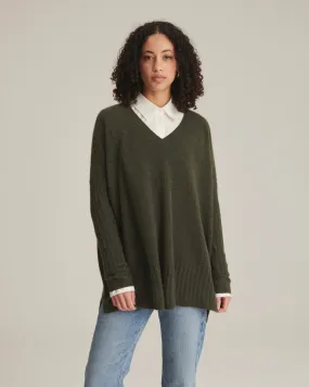 Soft by Naadam 100% Cashmere V-Neck Boyfriend Pullover