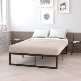 14 Inch Metal Platform Bed Frame With 12 Inch Memory Foam Pocket Spring Mattress In A Box (No Box Spring Required) - Twin By Flash Furniture