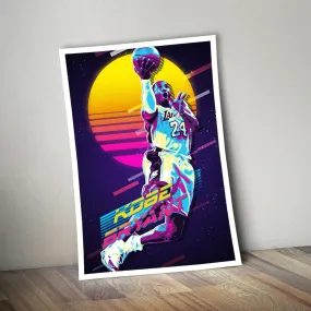 Kobe Bryant Poster, Sports Print, Basketball Player Art, Custom Sport Canvas, Custom Poster, Home Decor, Wall Hangings, LA Lakers