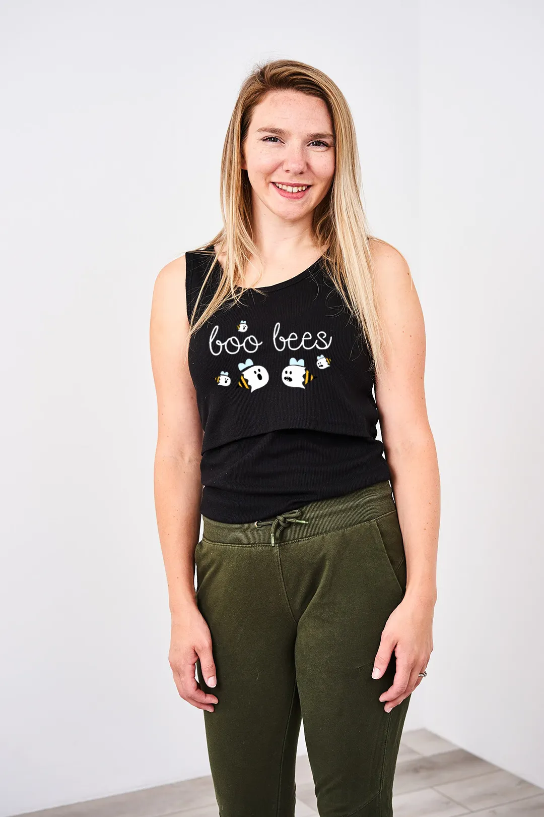 Latched Mama Glow Boo-Bees Nursing Tank