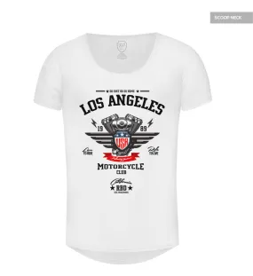 Los Angeles Men's T-shirt Stylish Motorcycle Engine Graphic Tee MD883