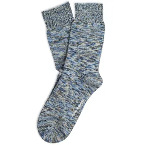 Relax Chunky Flat Knit Supermelange Socks Adams Blue / Off White / Navy / Beige / Palm Springs Blue