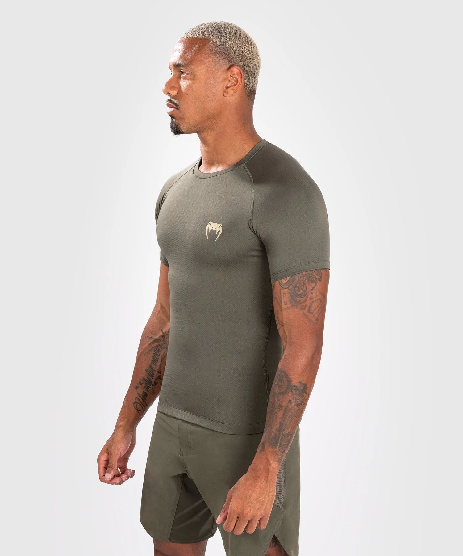 Venum Contender Men’s Short Sleeve Rashguard - Khaki