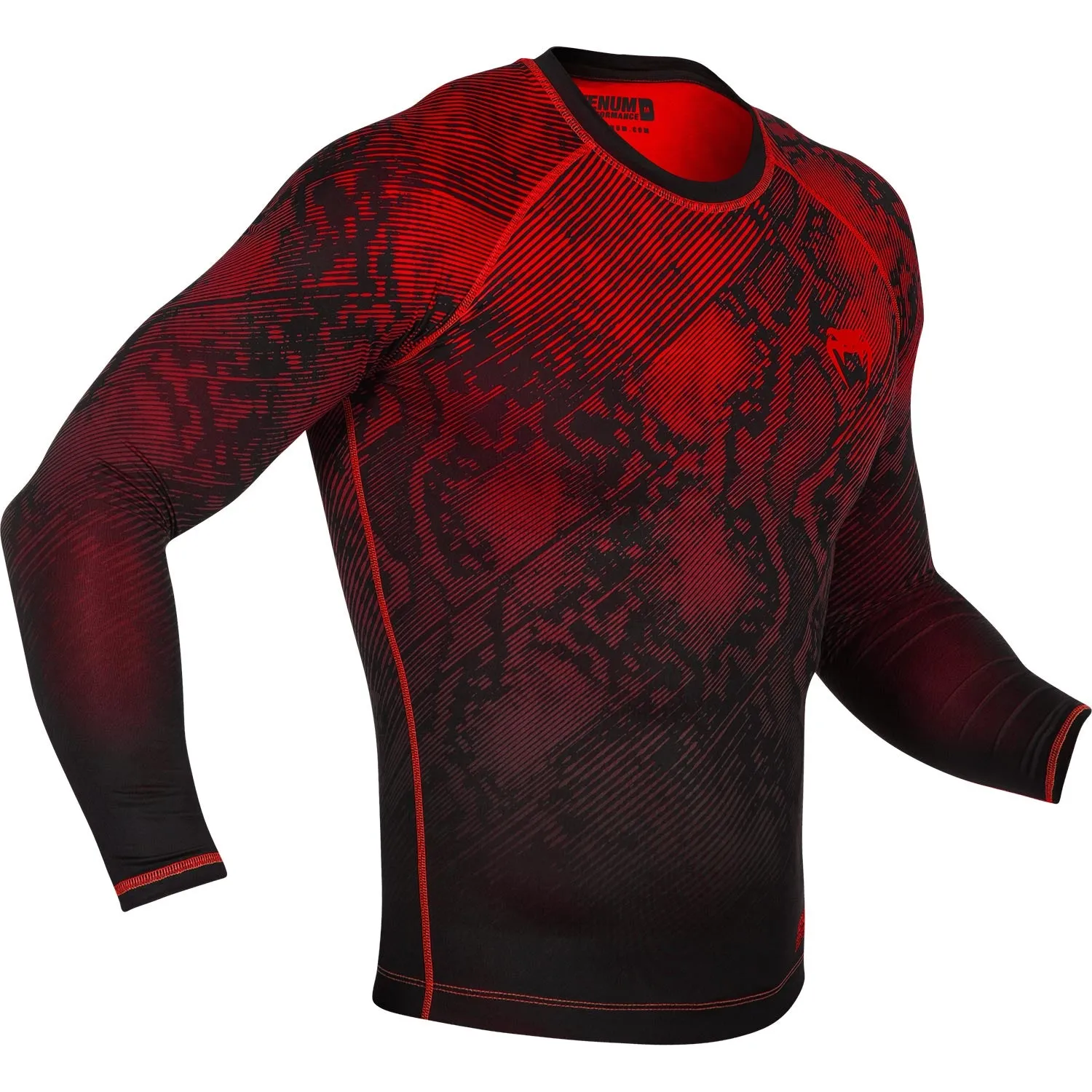 Venum Fusion Compression T-shirt - Long Sleeves - Black/Red