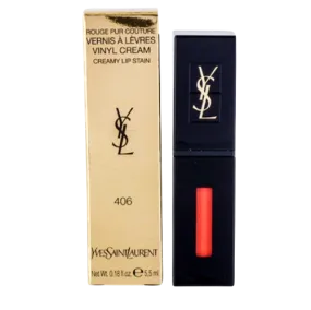 Yves Saint Laurent Beauty Vernis À Lèvres Vinyl Cream Lip Stain 406 Orange Electro 5.5ml